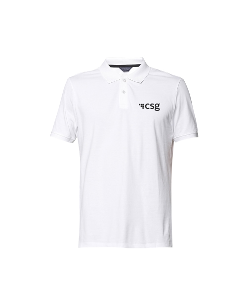 Jack & Jones Jacquard Plain Polo T-shirt - White
